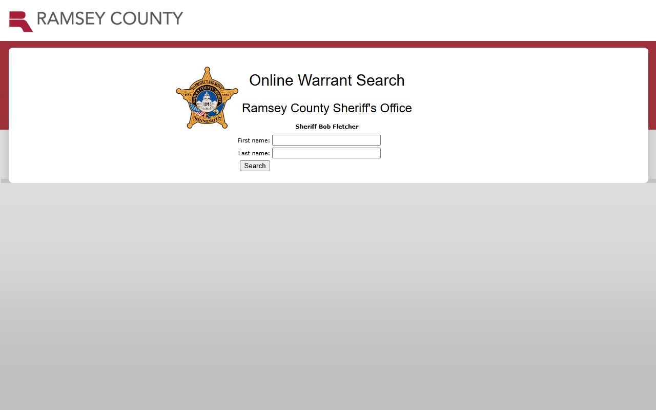 Ramsey County jail mugshots warrant search related to booking records